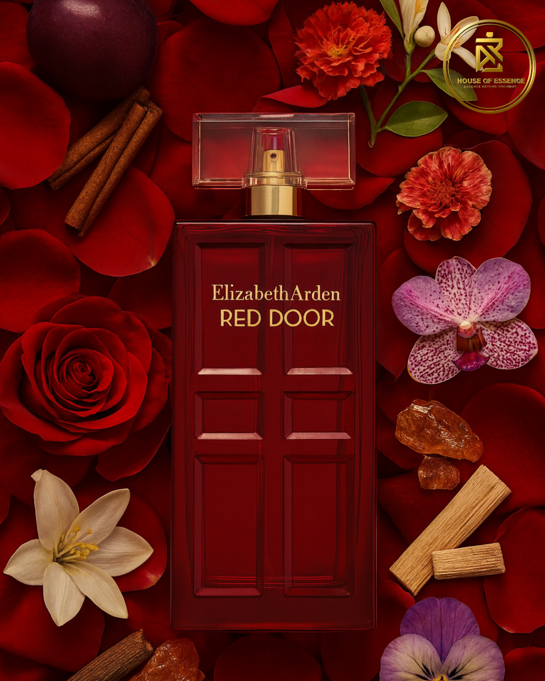 Elizabeth Arden Red Door Now available at House of Essence in Sri Lanka. A melody of freesia, red roses, and orchids. Pure romance