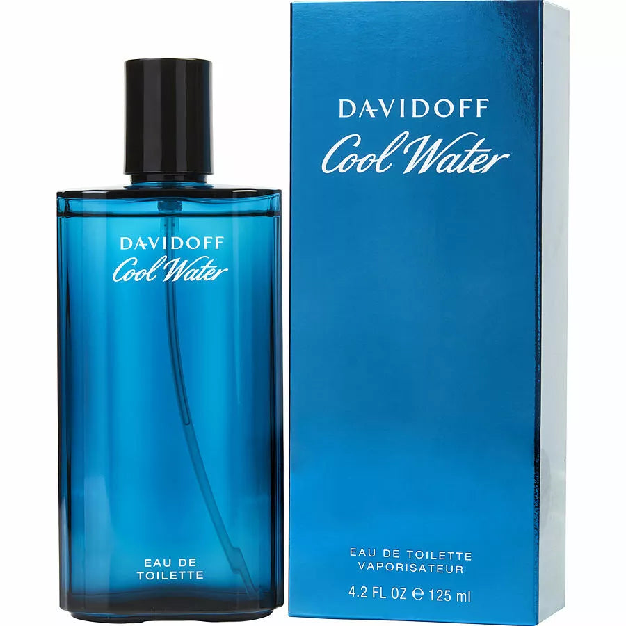 Davidoff Cool Water perfume bottle and packaging on a white background