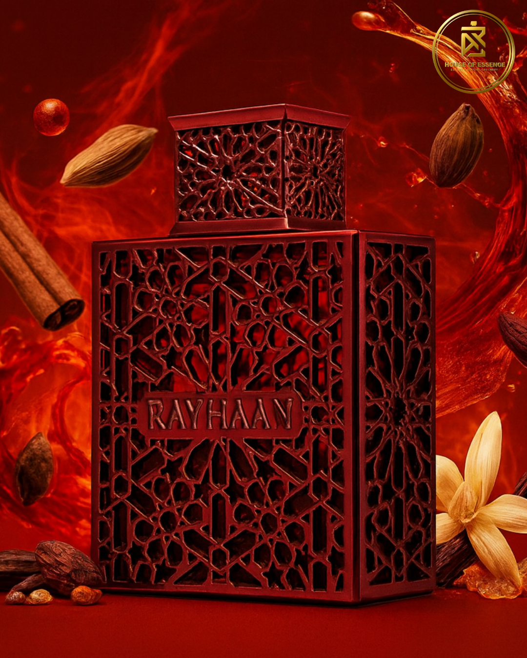 Rayhaan Crimson Eau de Parfum – warm woody and spicy scent for men Perfume & Fragrance at House of Essence Sri Lanka at HouseofEssence.lk Sri Lanka