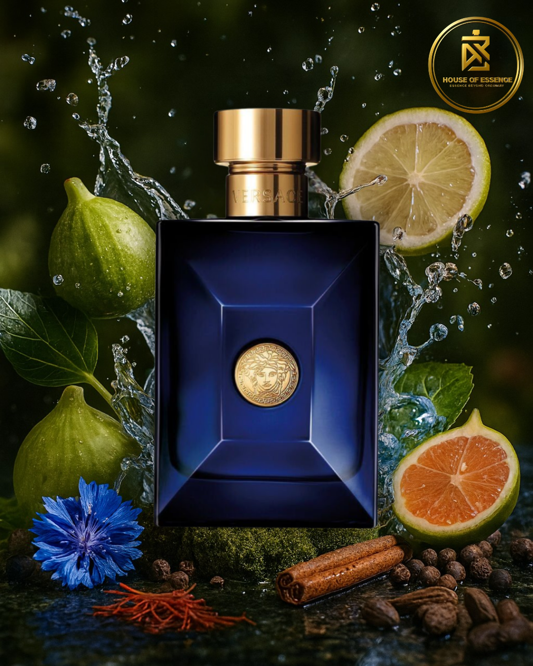 Versace Dylan Blue Eau de Parfum – aromatic aquatic Designer Perfume & fragrance for men at Houseofessence.lk Sri Lanka