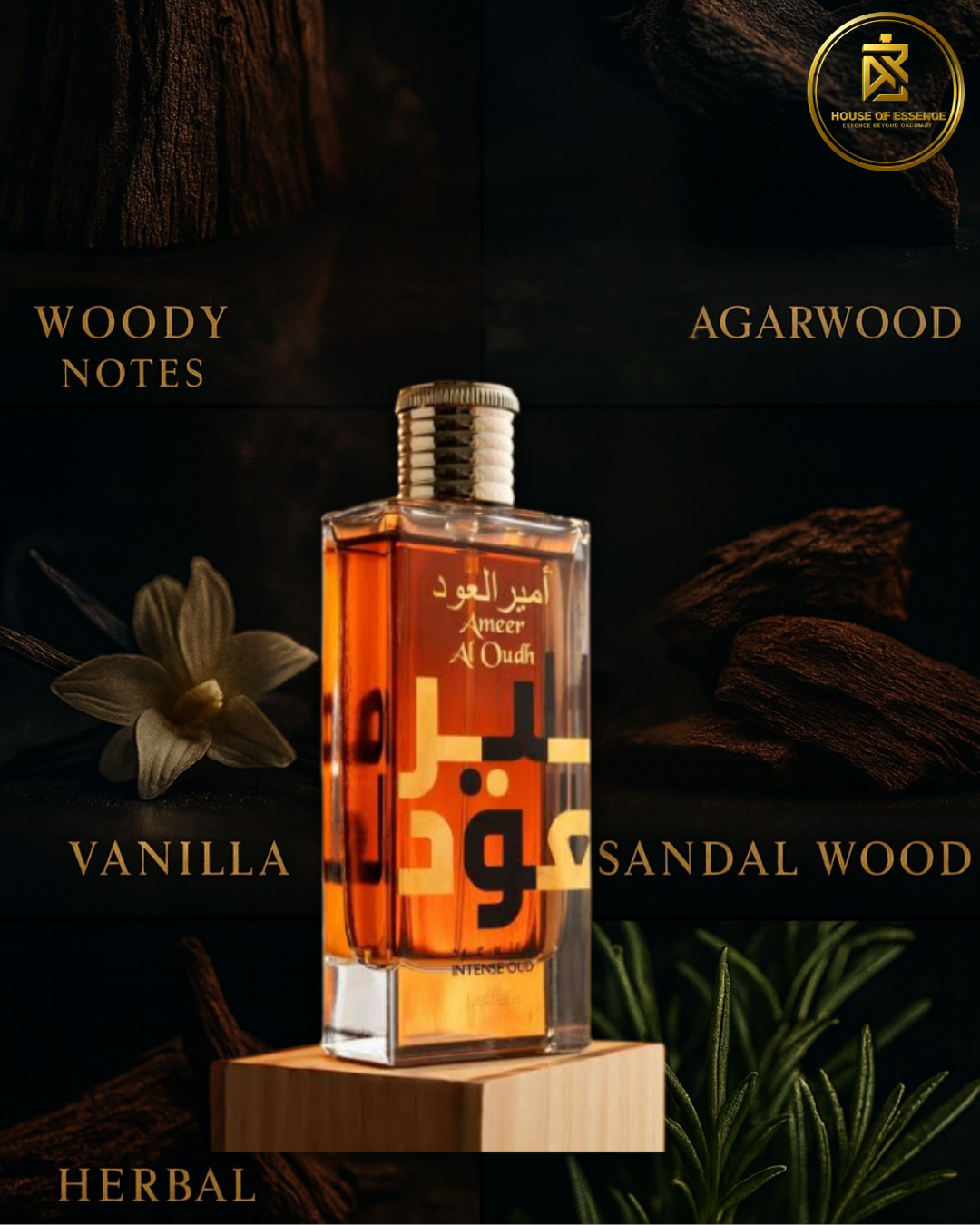 Lattafa Ameer Al Oudh I Eau de Parfum – 100% authentic unisex fragrance from House Of Essence, available in Sri Lanka
