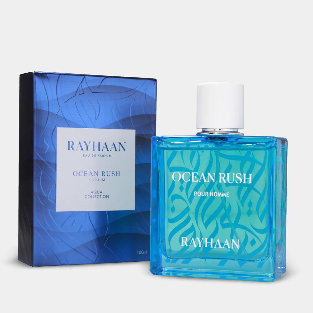 Rayhaan Ocean Rush Eau de Parfum – refreshing aquatic Designer Perfume & fragrance for men at Houseofessence.lk Sri Lanka